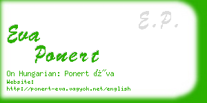 eva ponert business card